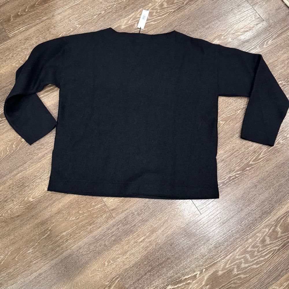 Banana Republic Black boatneck wool top black size s - Picture 2 of 7